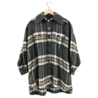 Chloe Dark Green Check Blanket Coat Shacket -  XS / S