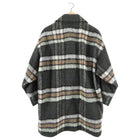 Chloe Dark Green Check Blanket Coat Shacket -  XS / S