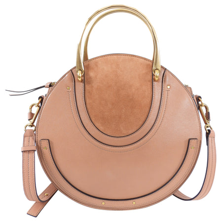 Chloe Large Nougat Leather Round Pixie Bag 