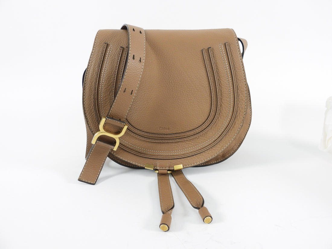Chloé Marcie Pochette Crossbody Bag in Brown Leather — UFO No More
