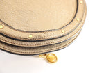 Chloe Metallic Bronze Leather Nile Minaudiere Bracelet Bag