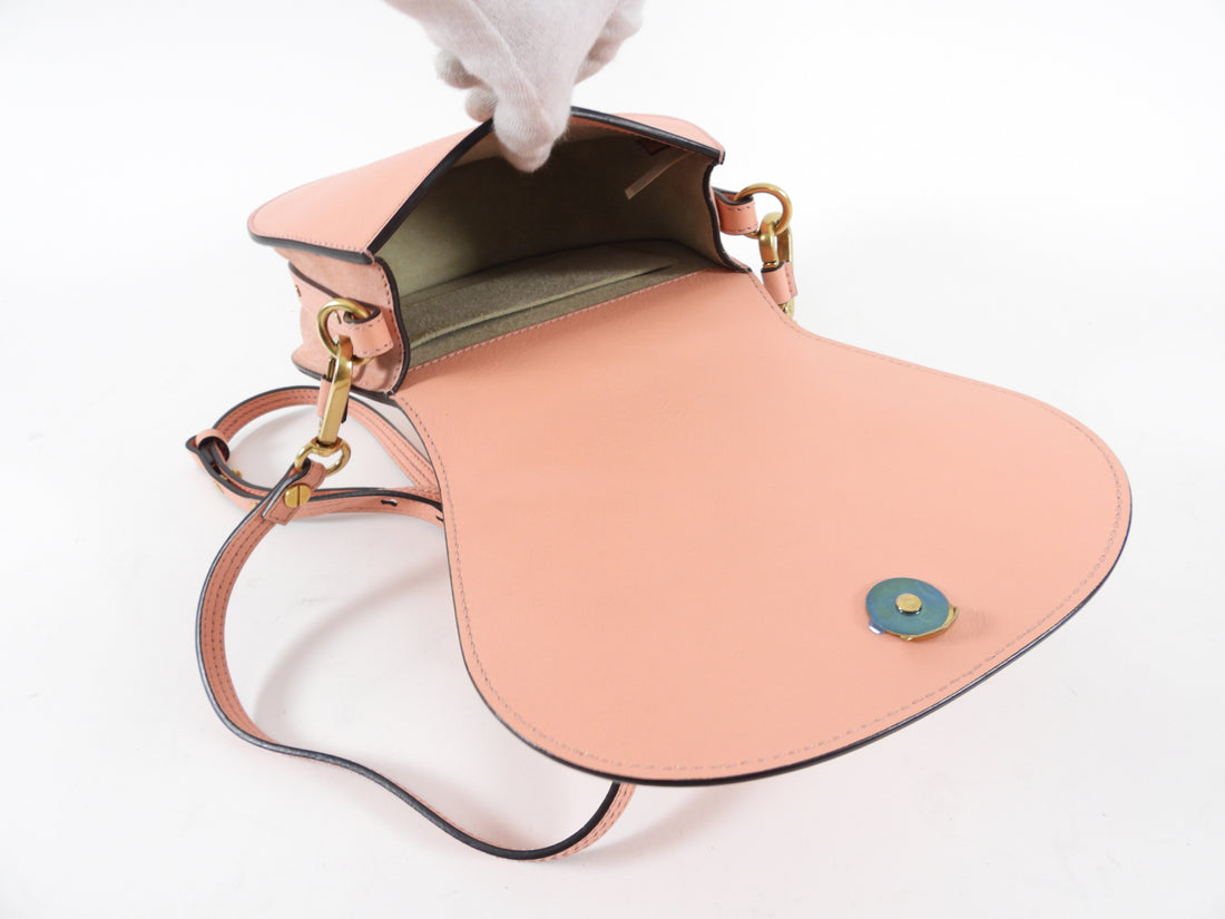 Chloe Light Pink Nile Bracelet Bag with Crossbody Shoulder Strap