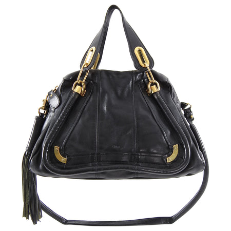 Chloe Paraty Black Leather Medium Bag 
