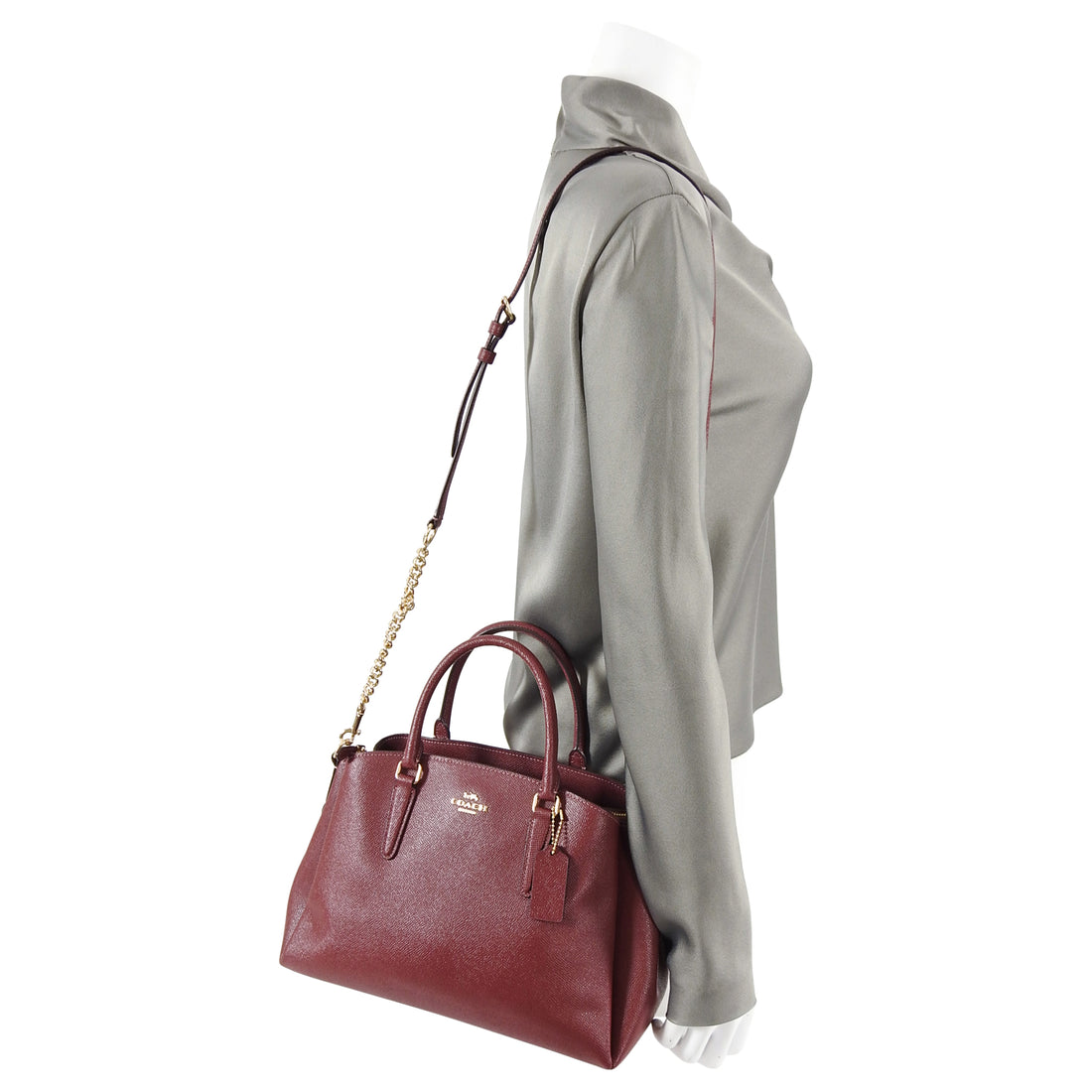 Coach wine hot sale colored bag