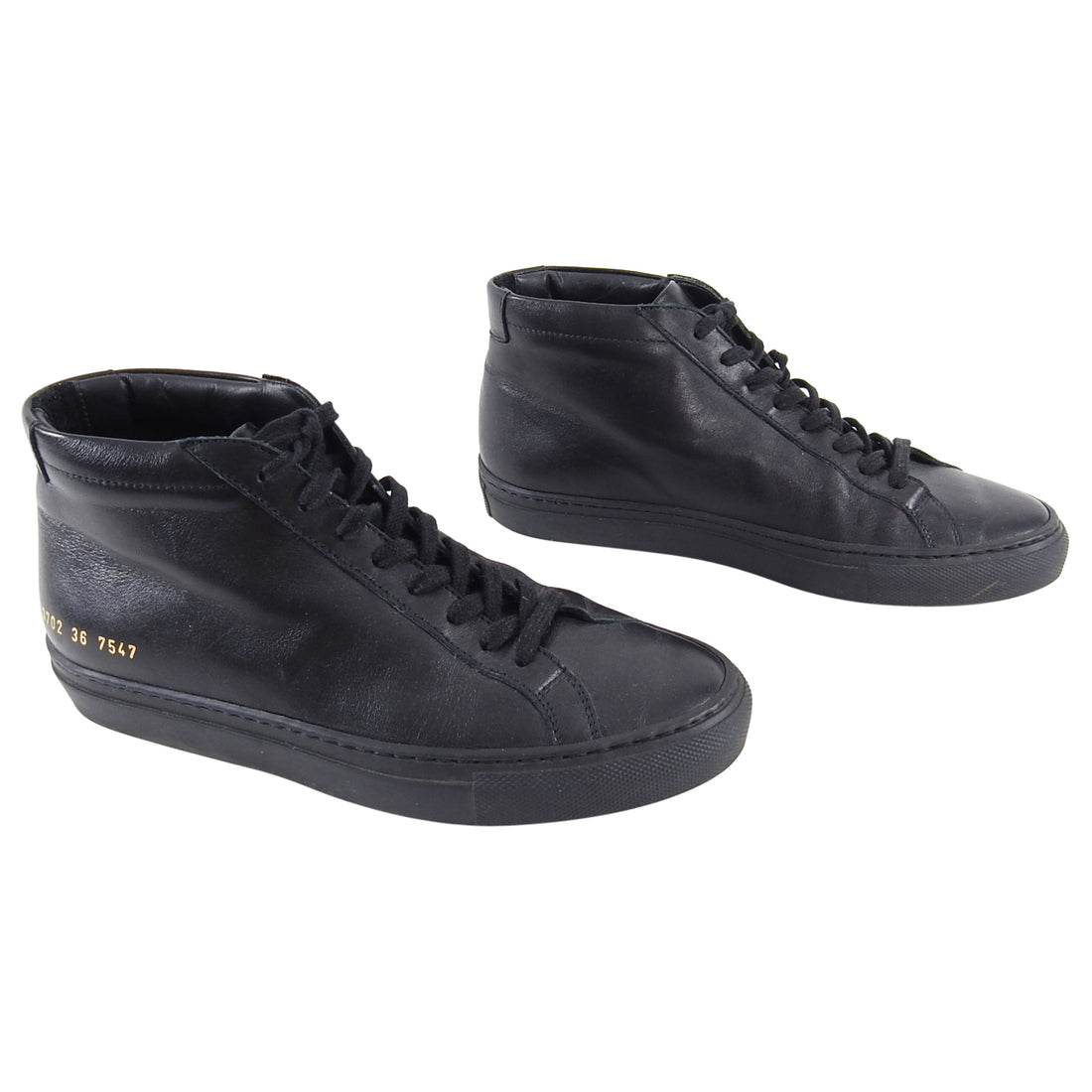 Woman by Common Projects Black Achilles Mid Sneakers - 36