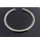 David Yurman Sterling Double Cable 14k Gold X Choker Necklace