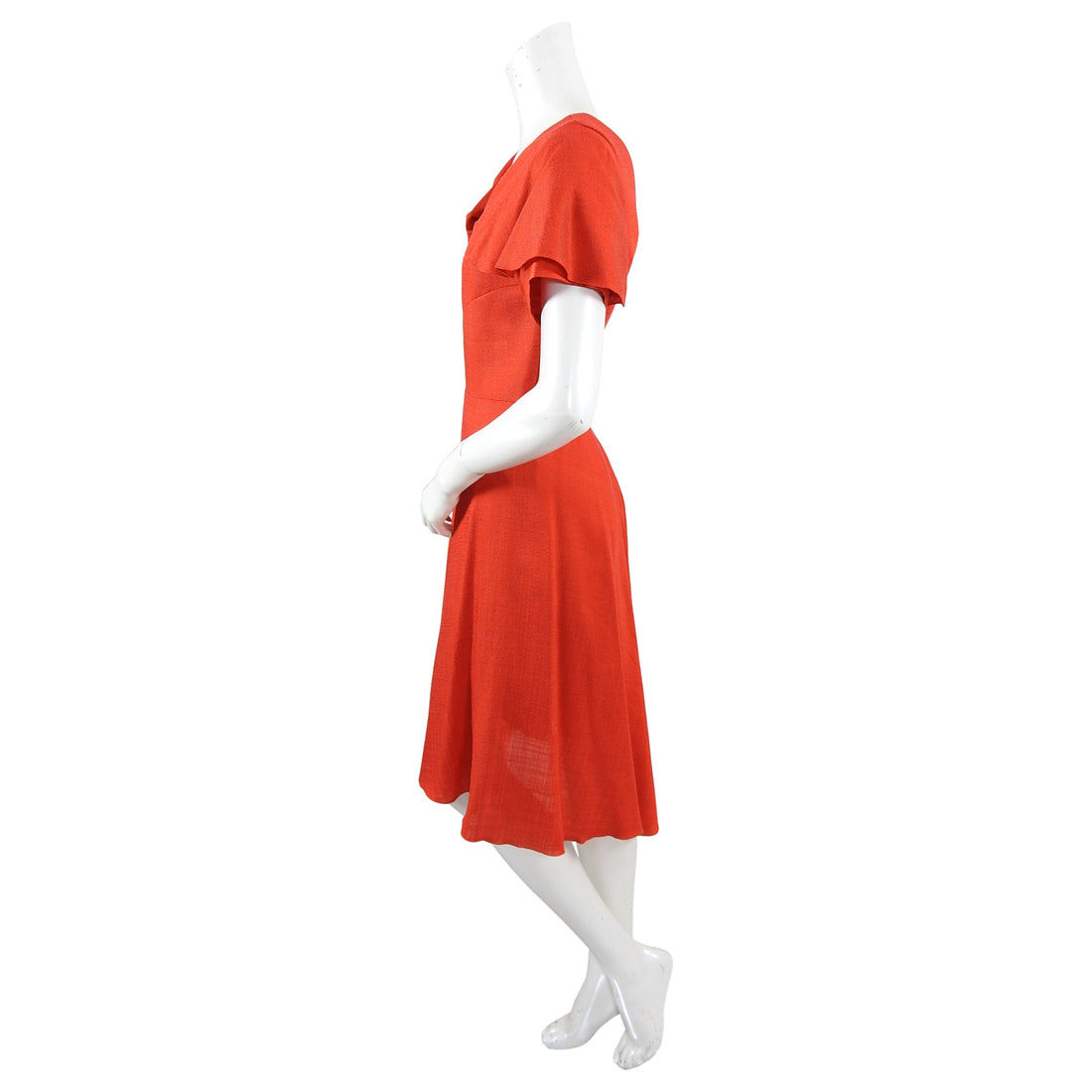 Depozo Spring 2018 Red Linen and Silk Runway Dress - L / 10 / 12