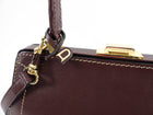 Delvaux Vintage Mahogany Leather Small Classic Jumping Bag