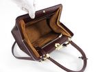 Delvaux Vintage Mahogany Leather Small Classic Jumping Bag