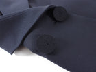 Derek Lam Black Wool Coat with Felt Buttons - IT42 / USA 6