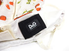 D&G Dolce Gabbana White Silk Cherry Bustier top - 44 / 8