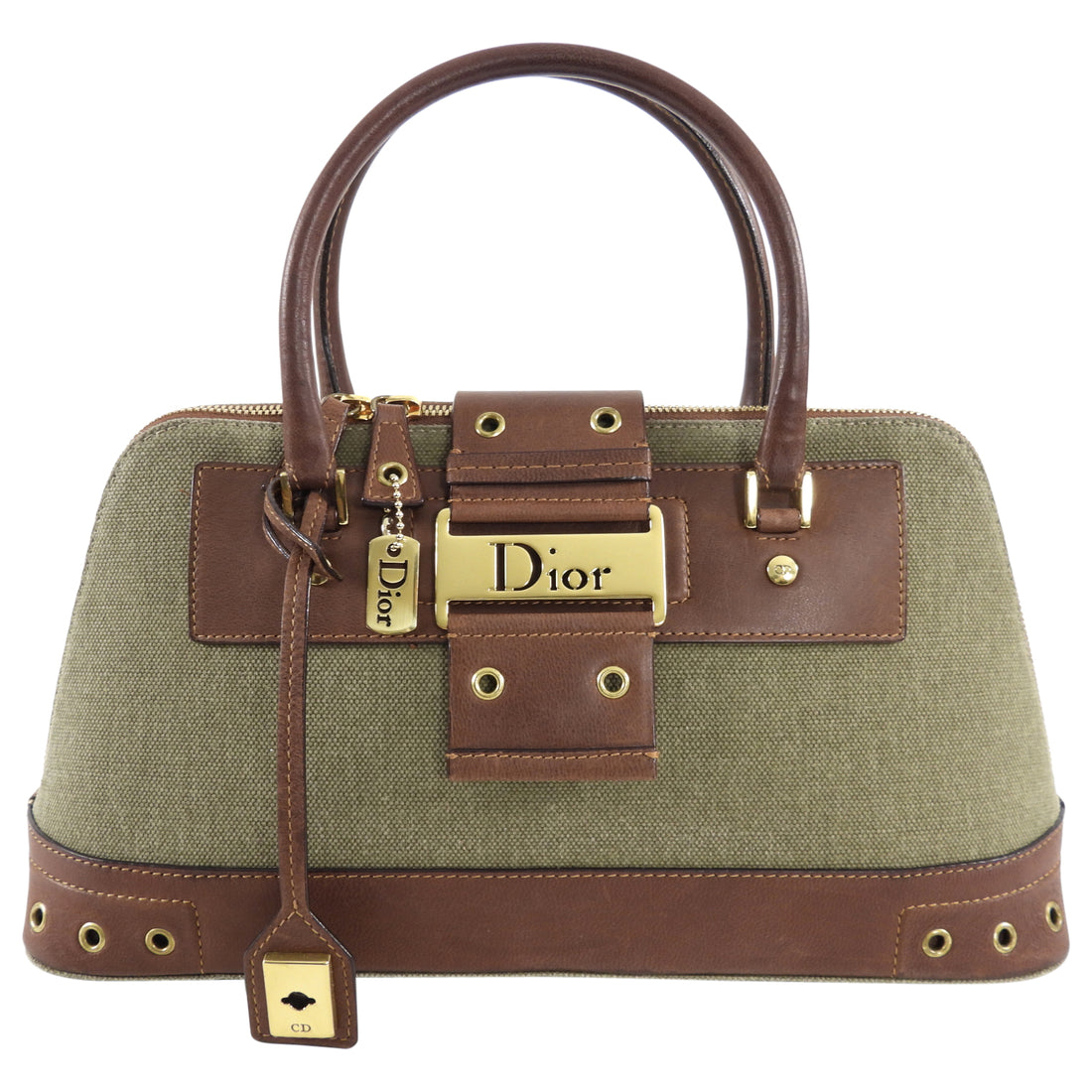 Dior, Bags, Dior Galliano Vintage 202 Ss Street Chic Diorissimo Tan  Canvas Leather Runway