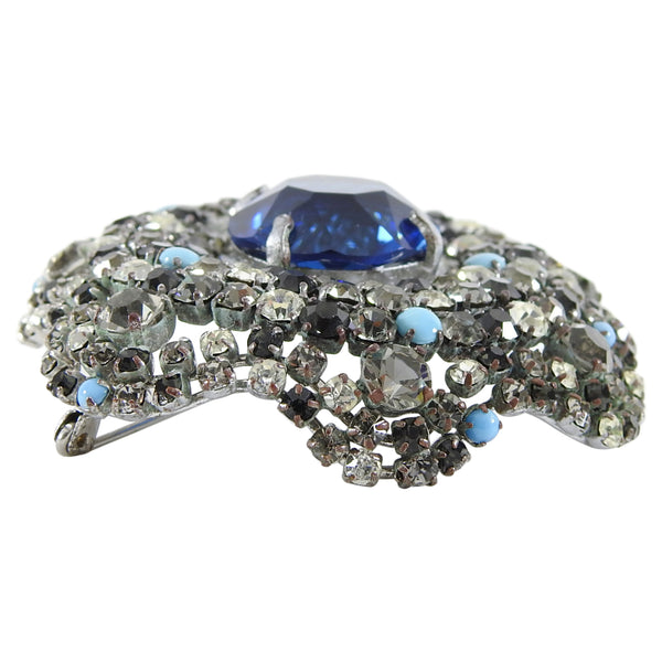 Christian Dior Vintage 1961 Blue Rhinestone Brooch Pin – I MISS YOU VINTAGE
