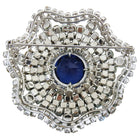 Christian Dior Vintage 1961 Blue Rhinestone Brooch Pin
