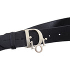 Dior Logo Black Leather and Monogram Canvas Belt - 85 / 34