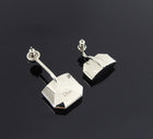 Dior Black and White Marble Modernist Half Earring Set
