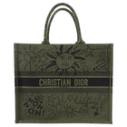 Christian Dior Dark Green Limited Edition Exclusive Book Tote Bag