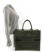 Christian Dior Dark Green Limited Edition Exclusive Book Tote Bag