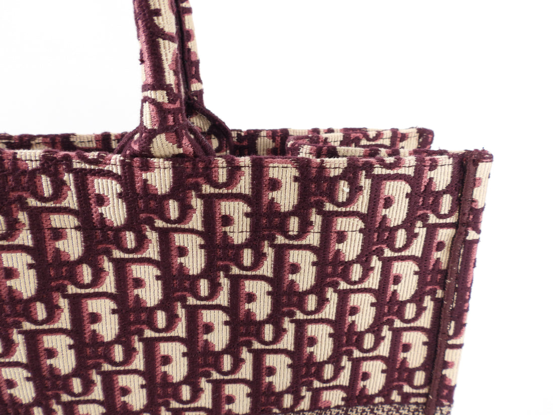 Dior Burgundy Bordeaux Monogram Trotter Oblique Boston Duffle Bag 111d21
