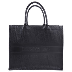 Dior book tote black on sale leather