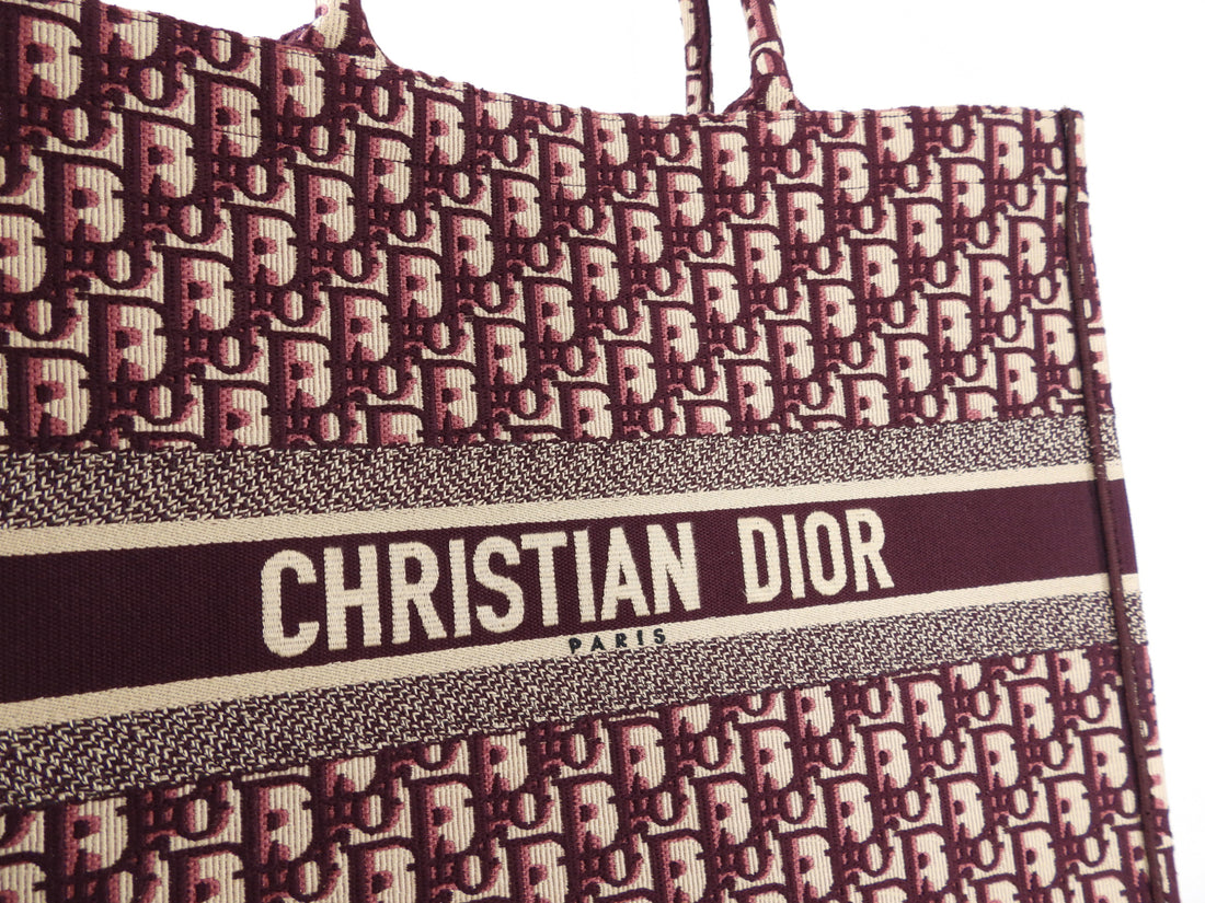 Christian Dior Trotter Shoulder Bag Burgundy Oblique Vintage