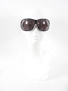 Dior Vintage Early 2000's Brown Shield Wrap Sunglasses