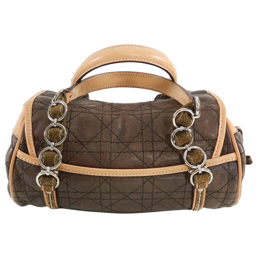 Christian Dior Brown Leather Romantique Small Bag