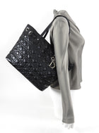 Christian Dior Black Cannage Panarea Tote Bag