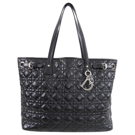 Christian Dior Black Cannage Panarea Tote Bag