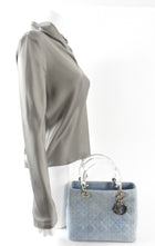 Christian Dior Vintage Light Blue Denim Lady Dior Bag