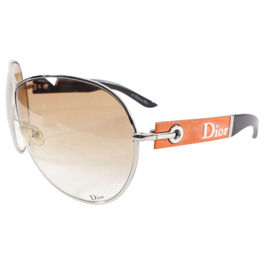Dior Vintage Early 2000's Flight Aviator Wrap Sunglasses 