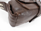 Christian Dior Galliano 2006 Brown Leather Flight Shoulder Bag