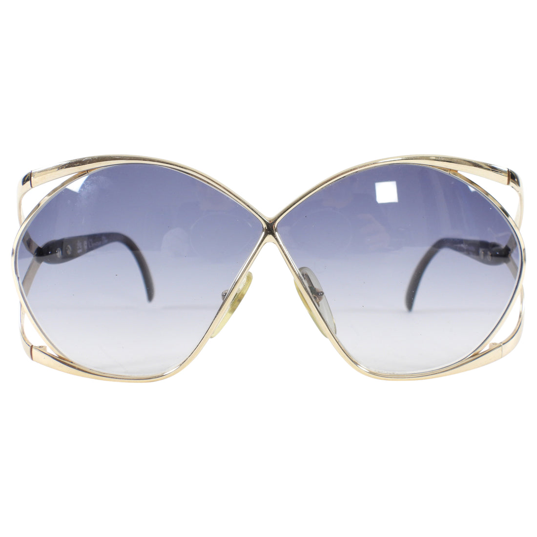 Christian Dior Vintage 1980’s Oversized 2056 Butterfly Sunglasses - Gold