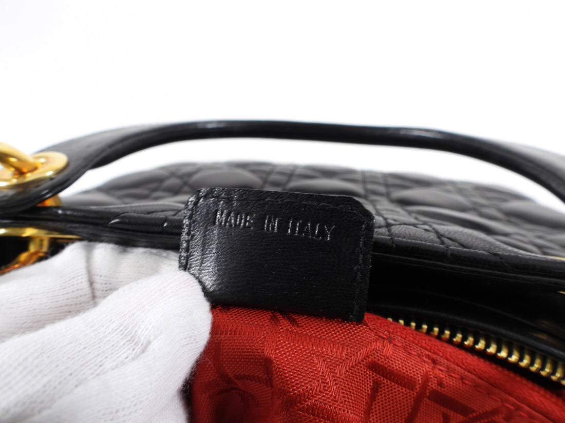 Dior Lady Dior Black Lambskin Cannage Bag
