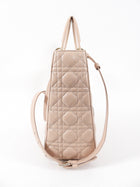 Dior Lady Dior Cannage Beige Lambskin Large Bag