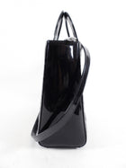 Dior Vintage Black Patent Lady Dior Large Cannage Tote Bag