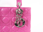 Dior Lady Dior Medium Cannage Lambskin Fuchsia Pink Bag