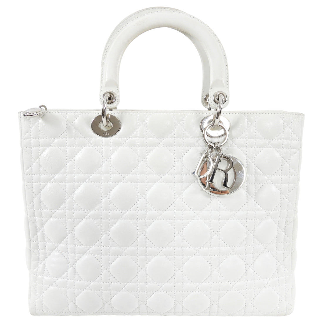 Dior lady 2025 bag white