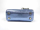 Dior Micro Lady Bag Metallic Light Blue Karung Lizard