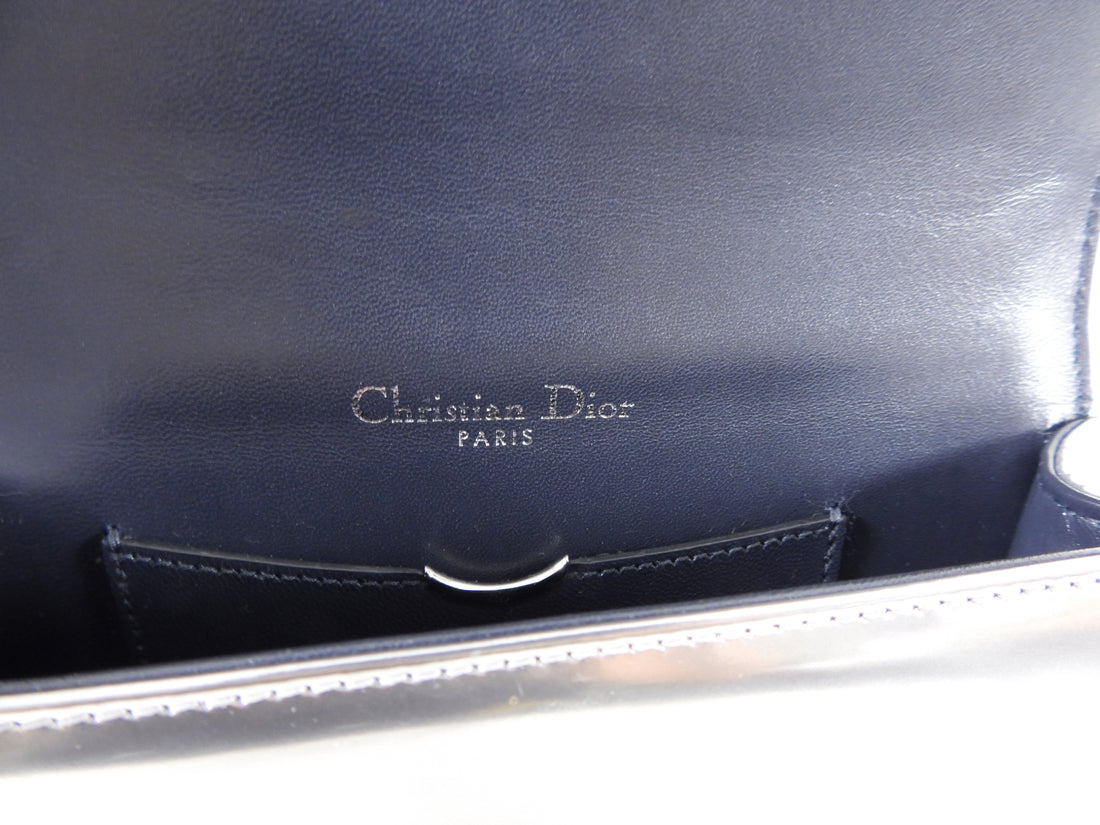 SO PRETTY! 🌟AUTH Christian Dior Medium Diorama 🌟Silver Micromanage SHW Bag