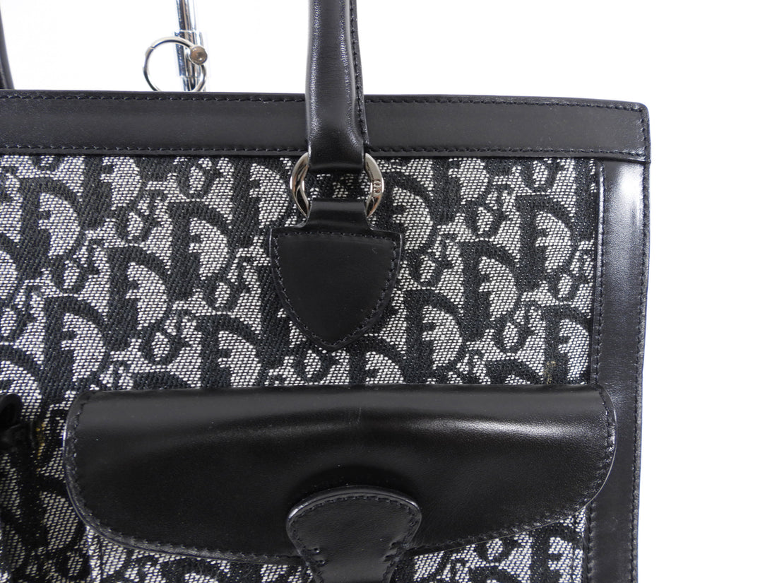 Dior Vintage - Oblique Canvas Handbag Bag - Black - Leather and Canvas  Handbag - Luxury High Quality - Avvenice
