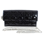 Dior Black Patent Cannage Lady Dior WOC Wallet on Chain
