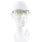 Christian Dior Early 2000’s Clear Silver Piercing Shield Sunglasses 
