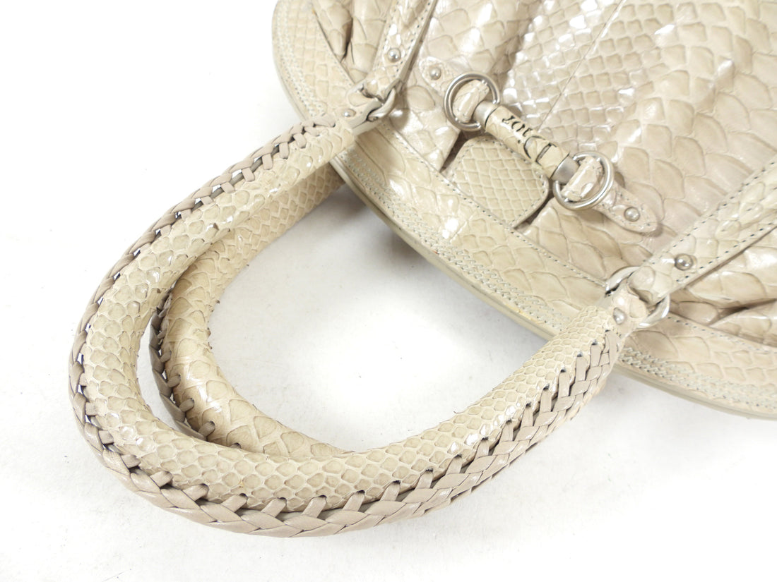 Dior Vintage My Dior Light Grey Python Bag