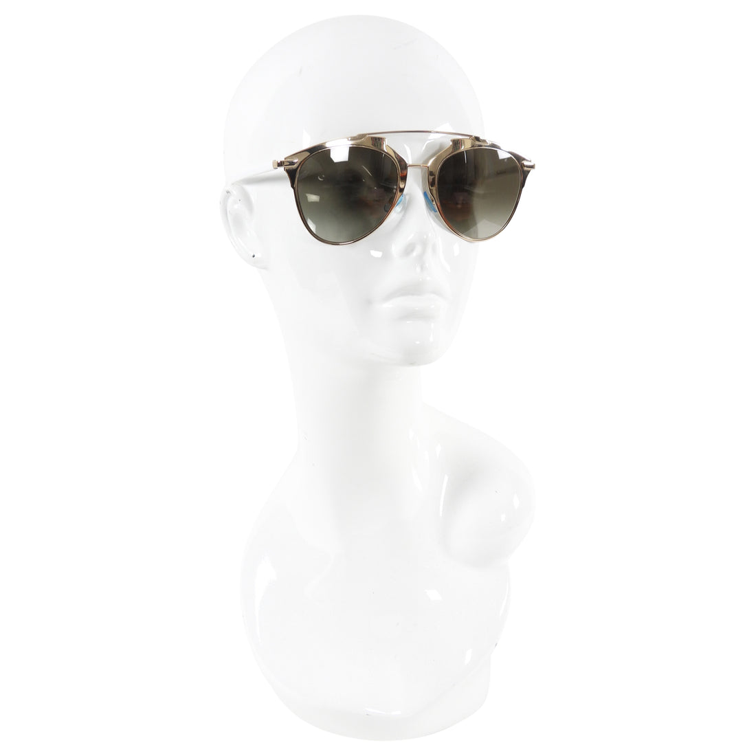 Dior Reflected Gold Sunglasses with White Arms