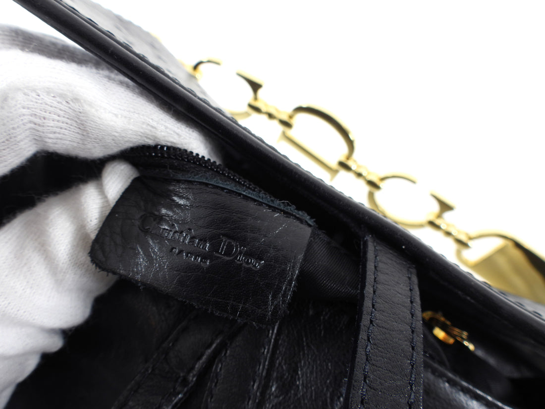 Christian Dior Saddle Mini Bag in Black Satin — UFO No More