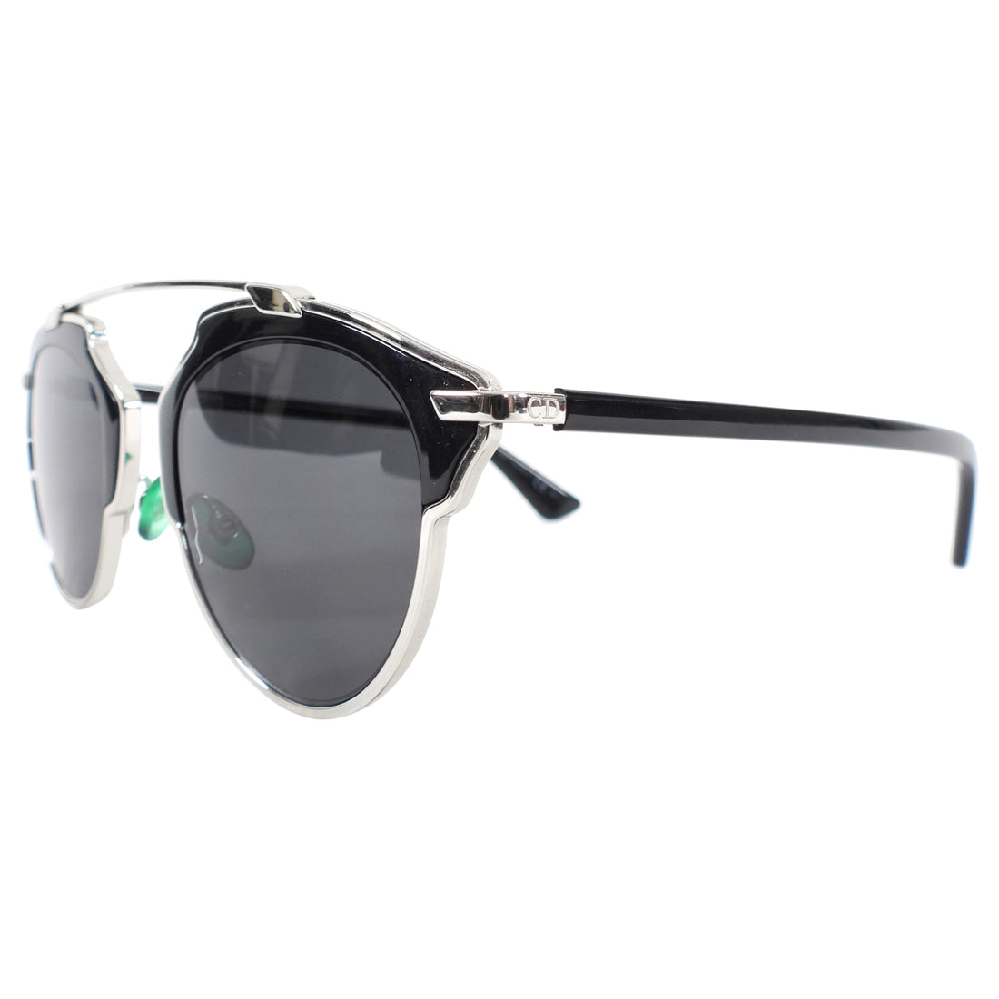 Dior So Real Black and Silver Sunglasses