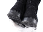 Dior Black Shearling Suede Cannage Winter Boots - 41