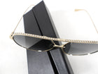 Dior Gold and Rhinestone Trim Aviator Sunglasses