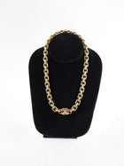 Christian Dior Vintage 1980’s Gold Chain Link Topaz Necklace 